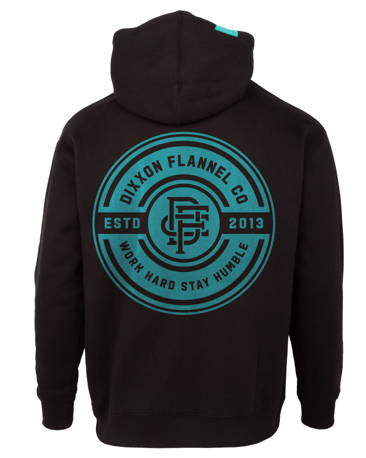 Women's Tiffany Work Hard Badge Zip Up Hoodie - Black