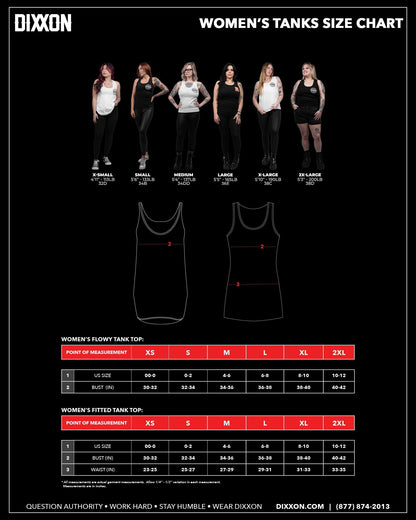 Women's White Nuevo Corpo Fitted Tank - Black