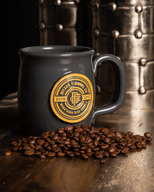 Work Hard Badge Java Taster Mug