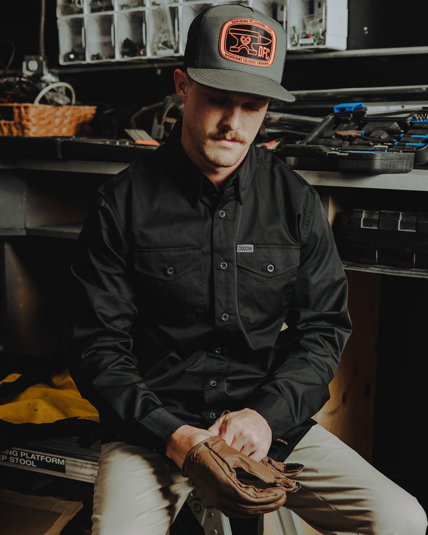 WorkForce Long Sleeve Work Shirt - Black