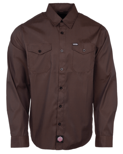 WorkForce Long Sleeve Work Shirt - Brown & Black