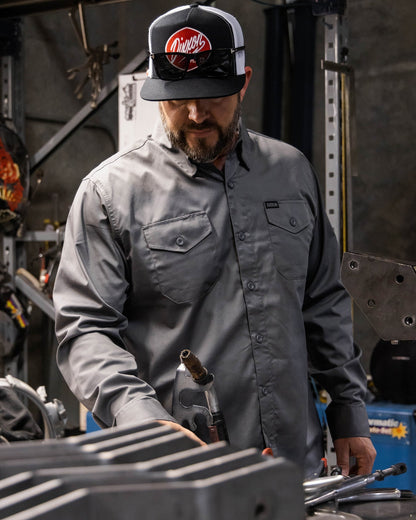 WorkForce Long Sleeve Work Shirt - Charcoal