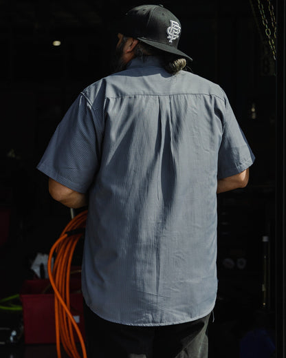 WorkForce Short Sleeve Work Shirt - Charcoal & Navy