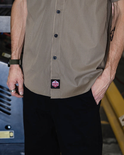 WorkForce Short Sleeve Work Shirt - Khaki & Black