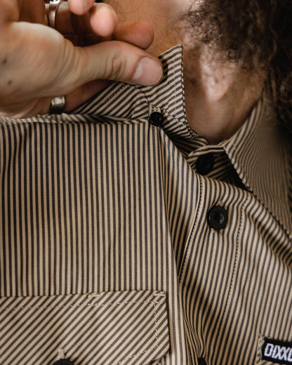 WorkForce Short Sleeve Work Shirt - Khaki & Black