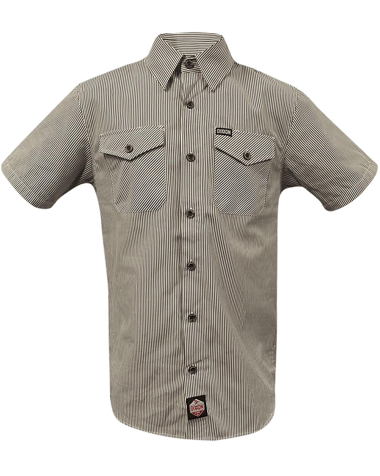 WorkForce Short Sleeve Work Shirt - White & Brown
