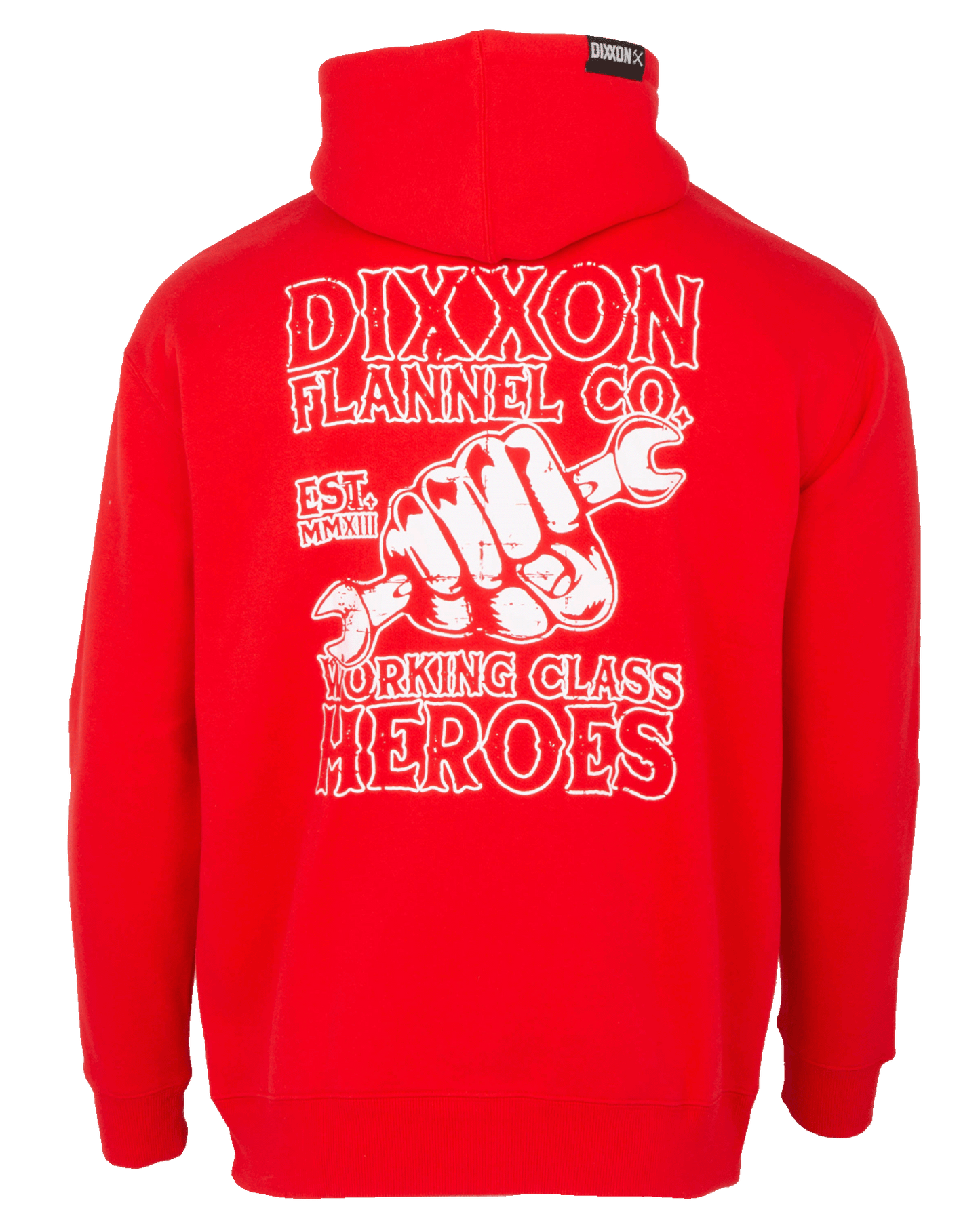 Working Class Fist Zip Up Hoodie - Red
