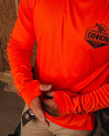 Working Class UV Long Sleeve T-Shirt - Orange