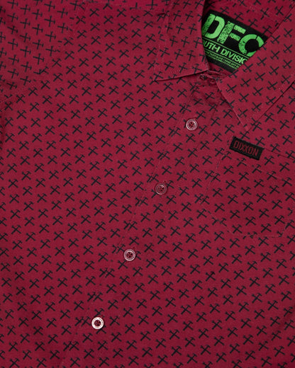 Youth Party Hammers Party Shirt - Maroon & Black