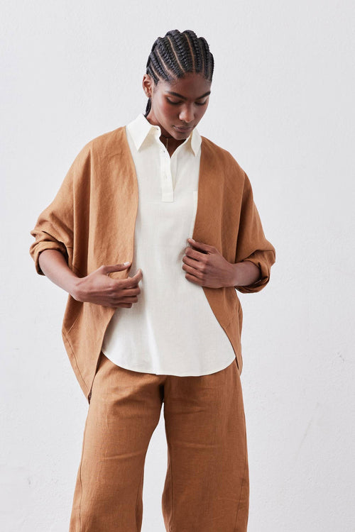 Zephyr Linen Cocoon Cardigan